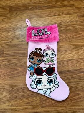 L.O.L. Surprise! Glam Club Christmas stocking embroidered character appliques